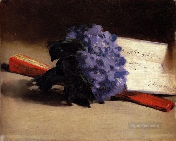  Impressionism Oil Painting - Bouquet Of Violets still life Impressionism Edouard Manet